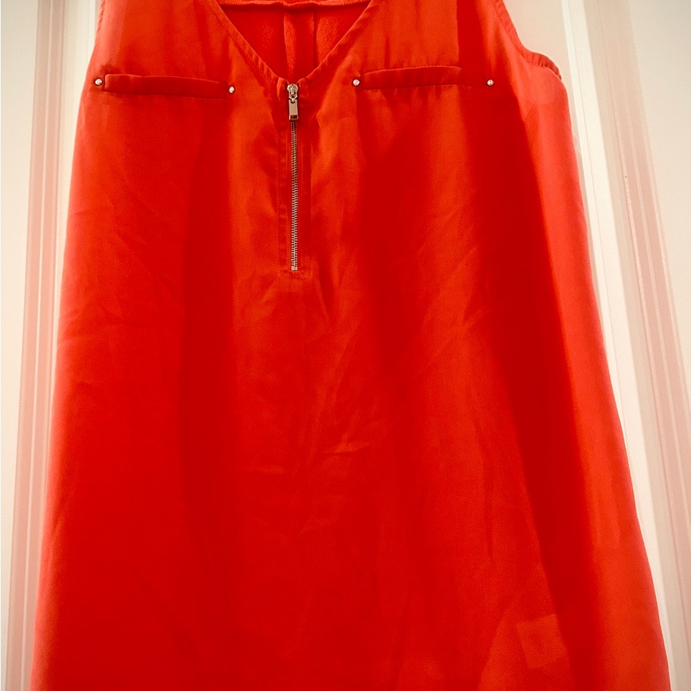 Women's Red Sleeveless Blouse